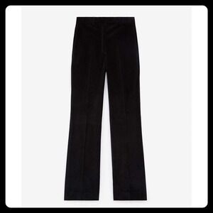 Corduroy Flare‎ Leg Pants High Waist Black Trousers Career Casual Size?